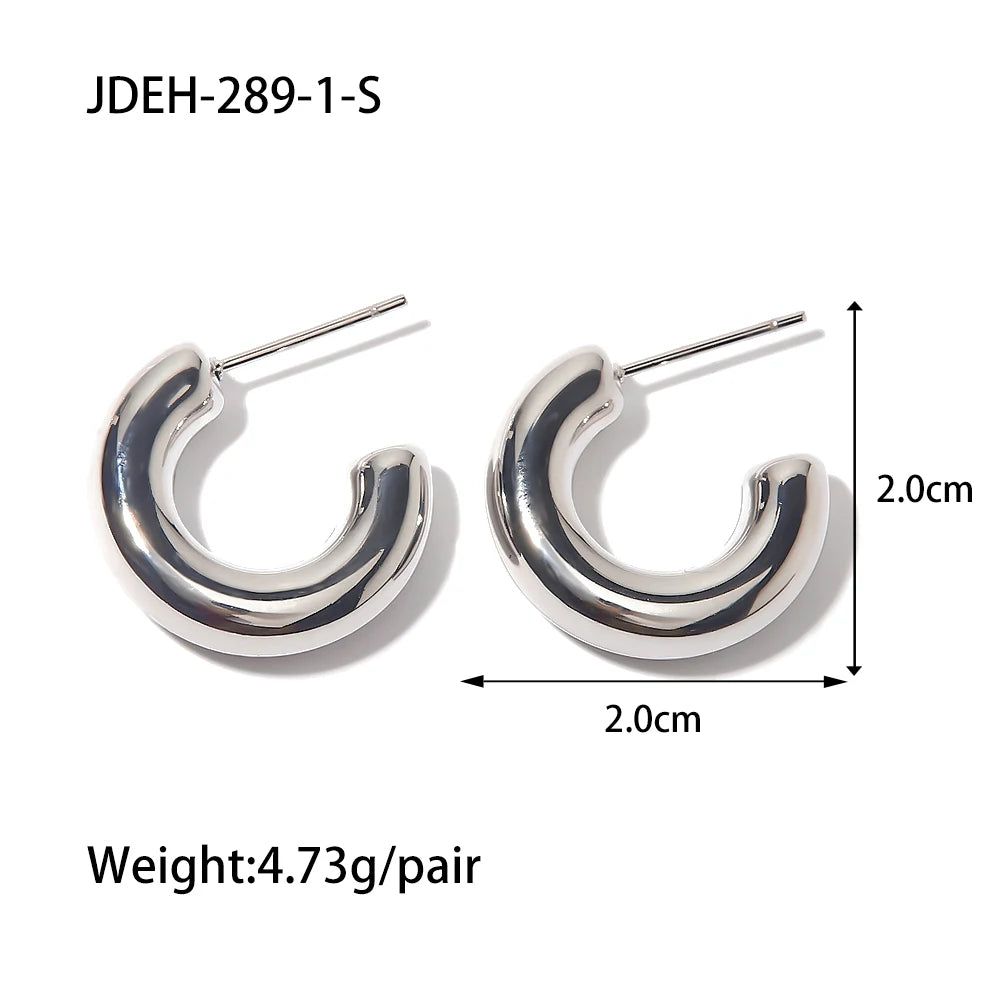 Gold Textured Earring Set