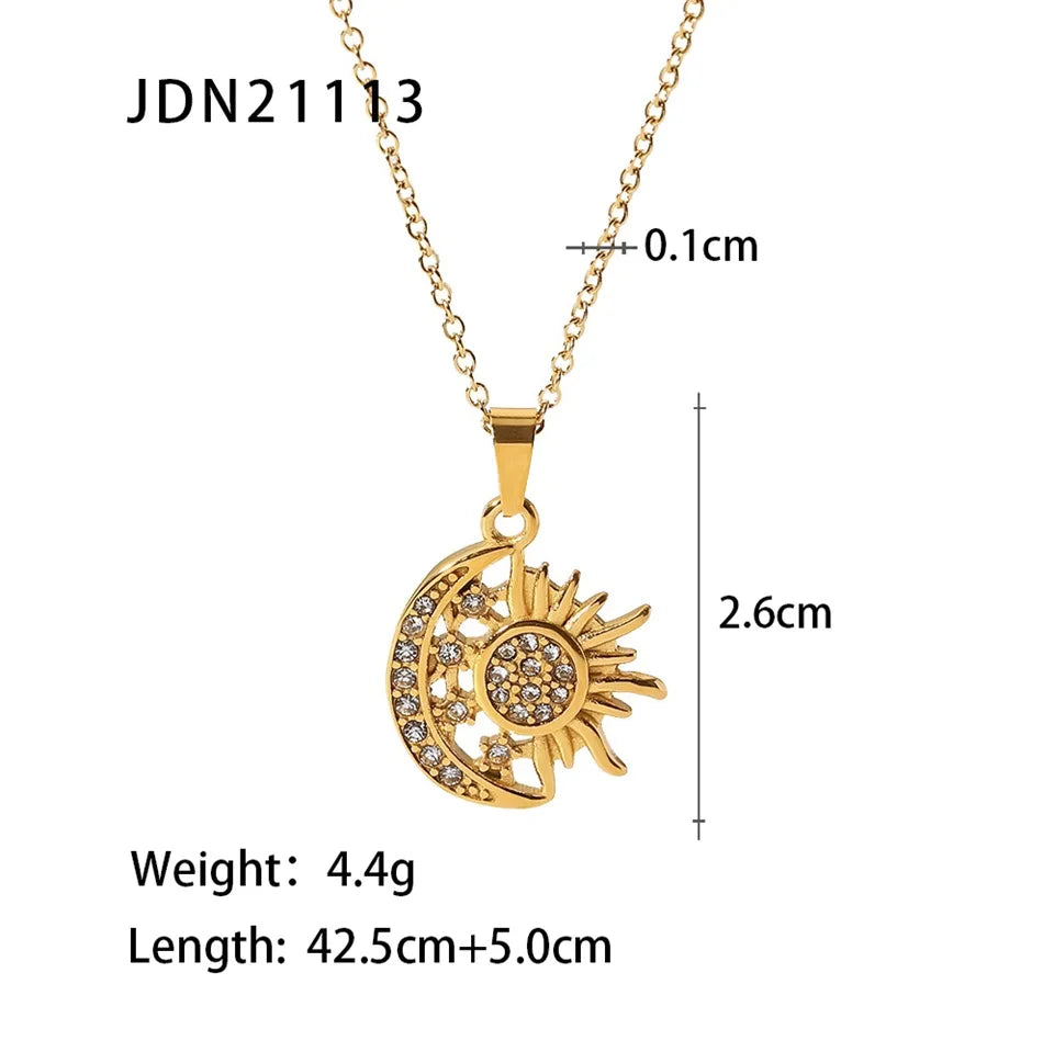 Gold-Plated Pearl & Zirconia Pendant Necklace