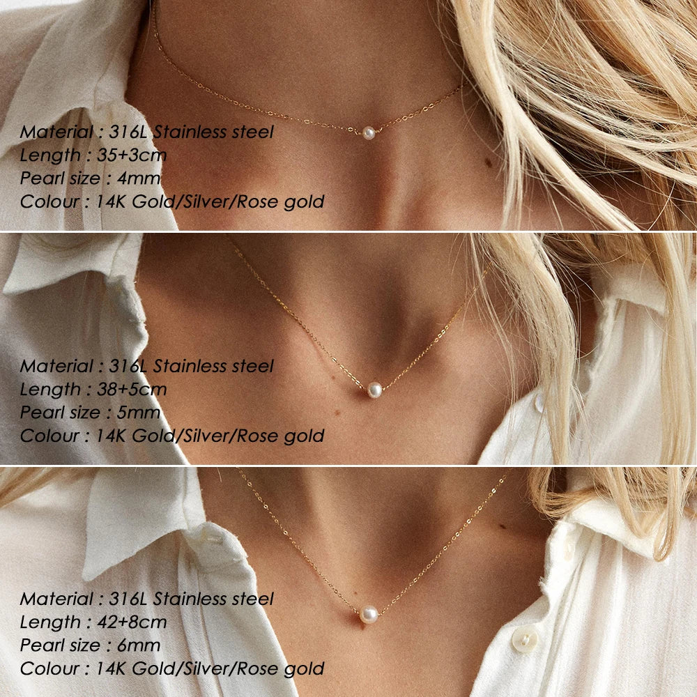 Gold Pearl Layered Choker