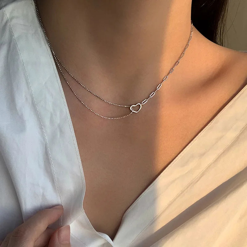 Love Asymmetric Chain Necklace