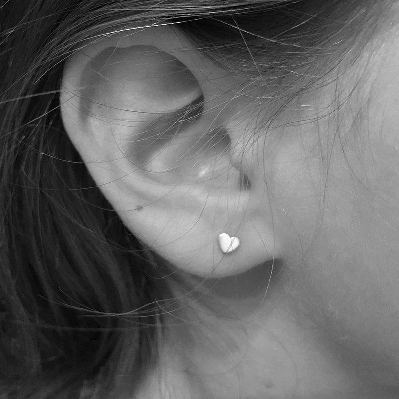 Tiny Heart Stud Earrings
