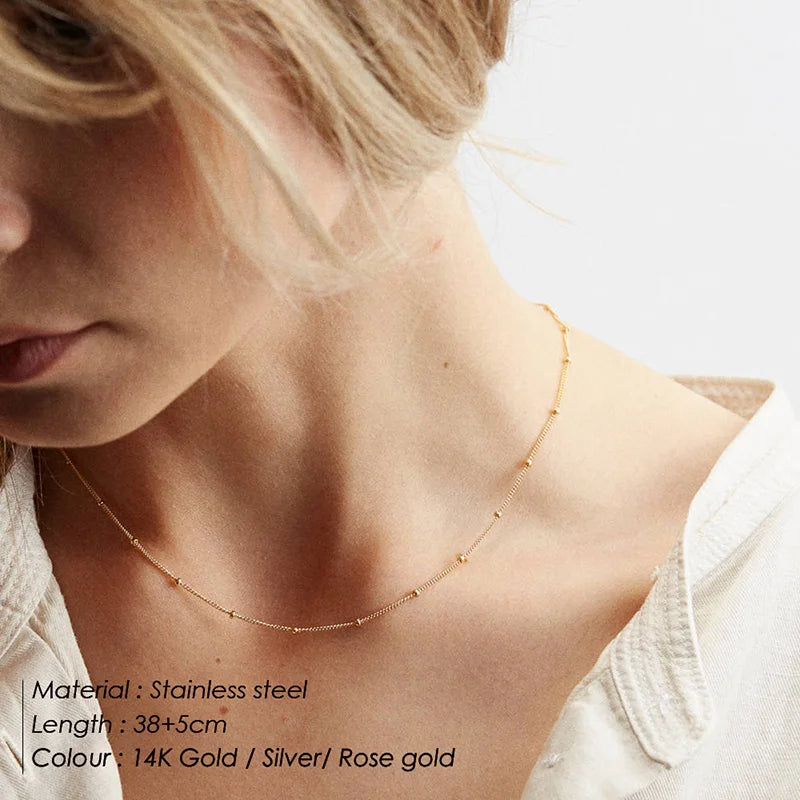 Gold Stainless Steel Choker Set
