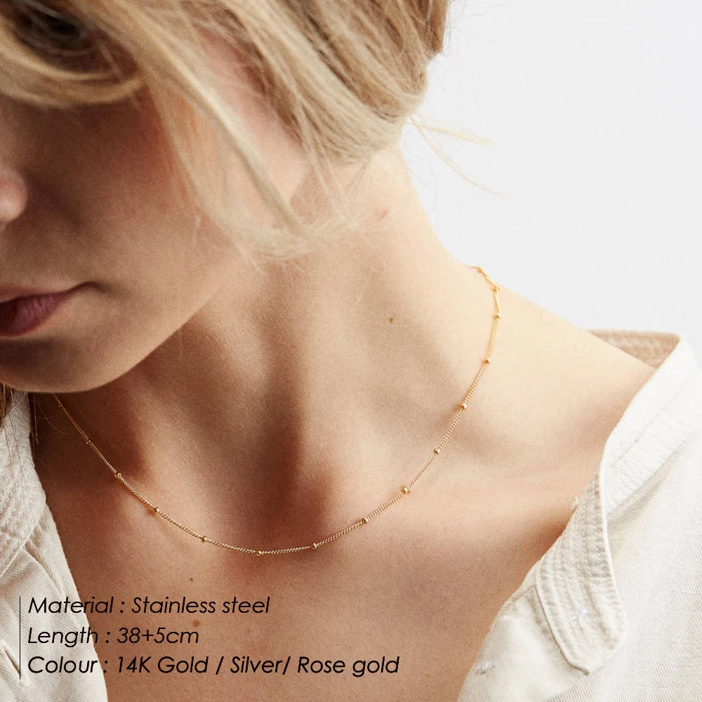 Gold Stainless Steel Choker Set