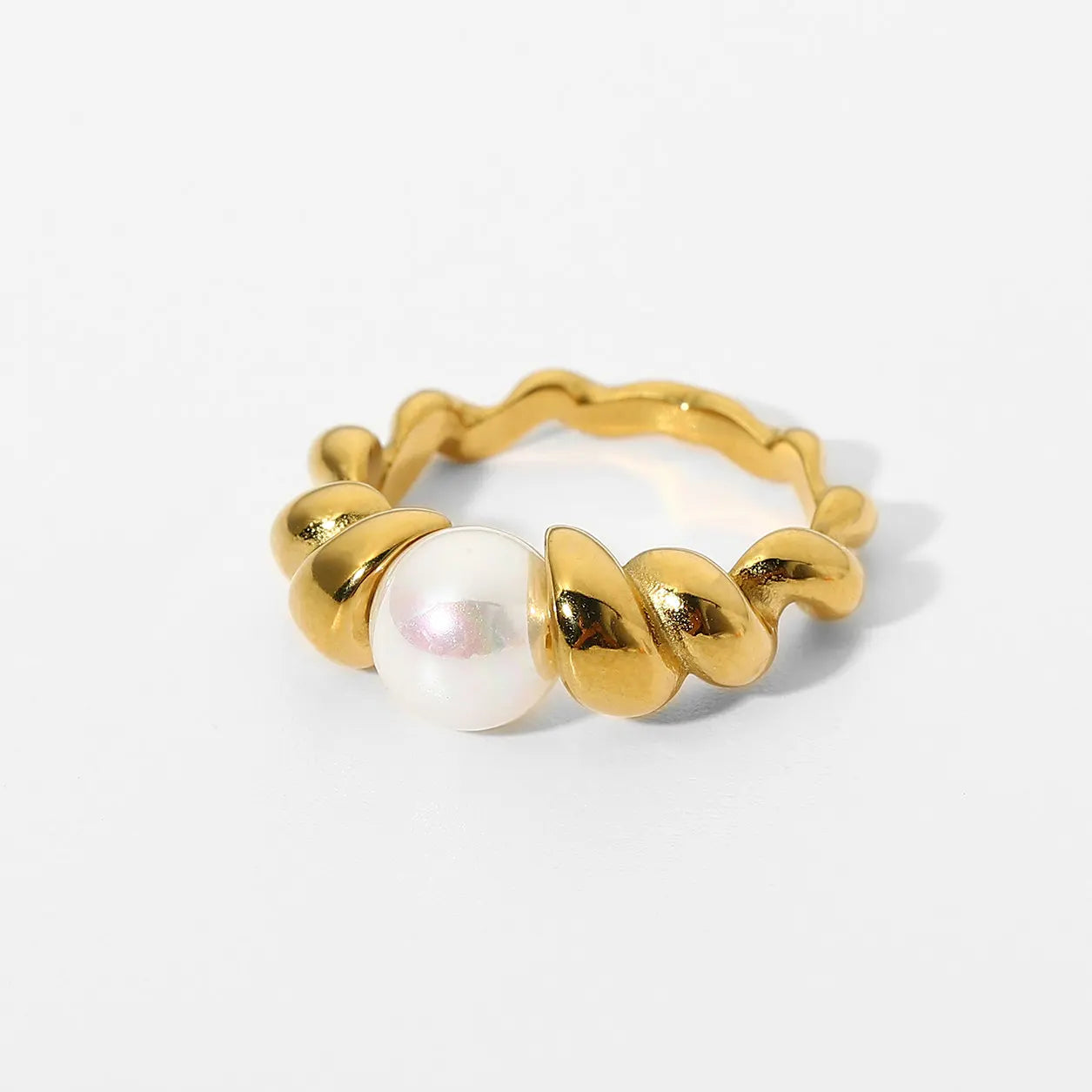Pearl Croissant Ring