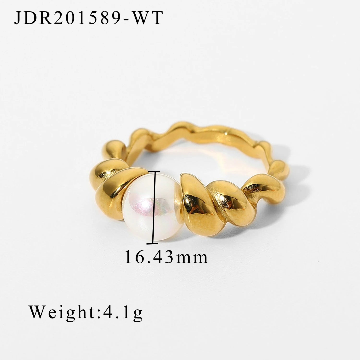 Pearl Croissant Ring