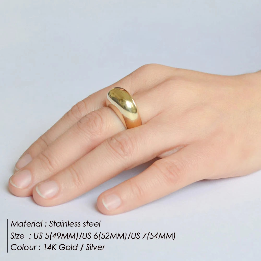 Geometric Arc Stainless Ring