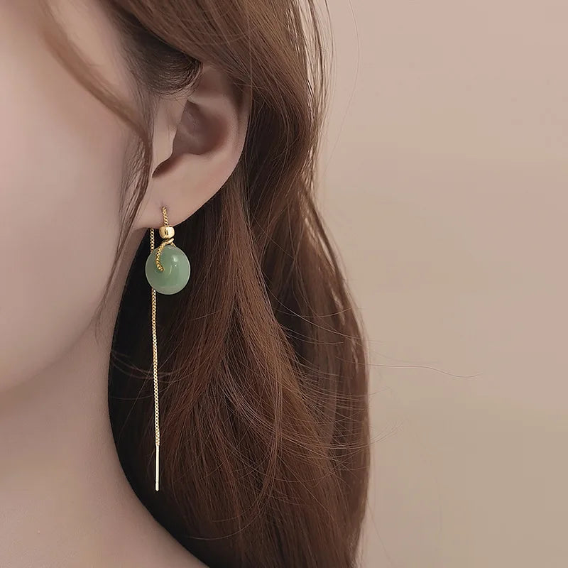 Hetian Jade Chinese Earrings