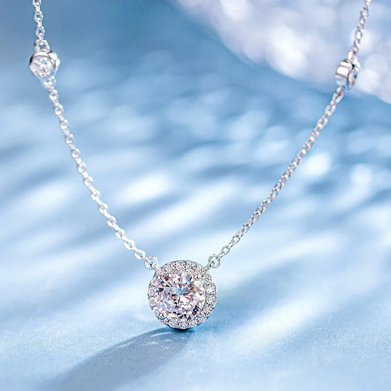 Heart Zirconia Pendant Choker