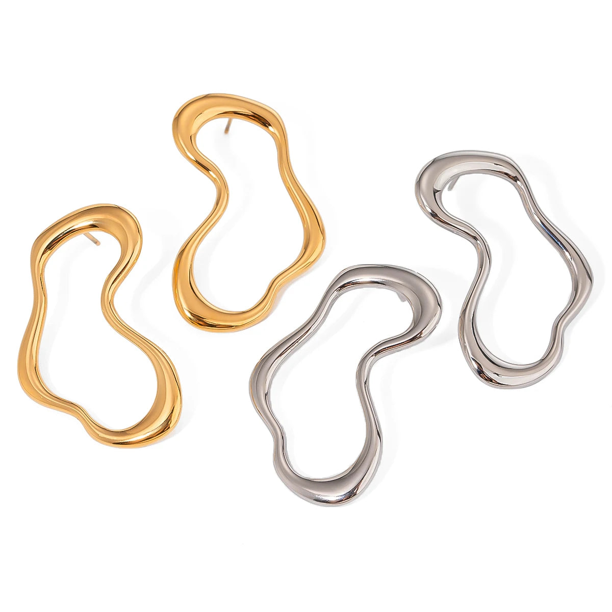 Hollow Gold Unusual Earrings