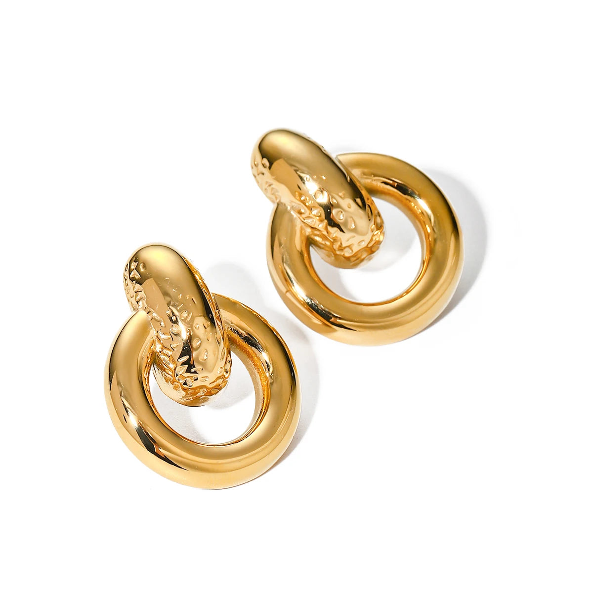 Gold-Plated Twisted Knot Studs