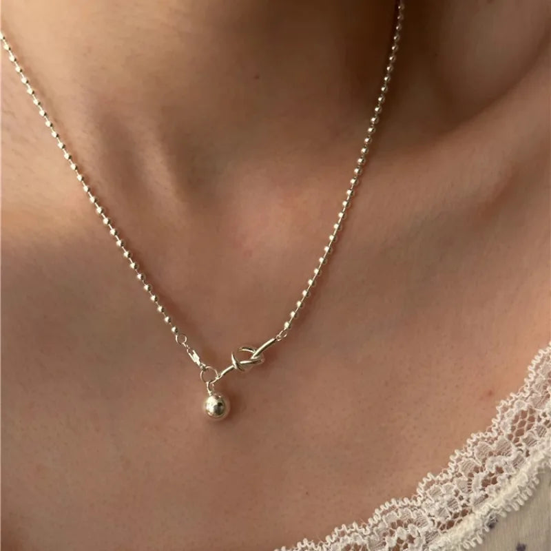 Sterling Rose Geometry Necklace