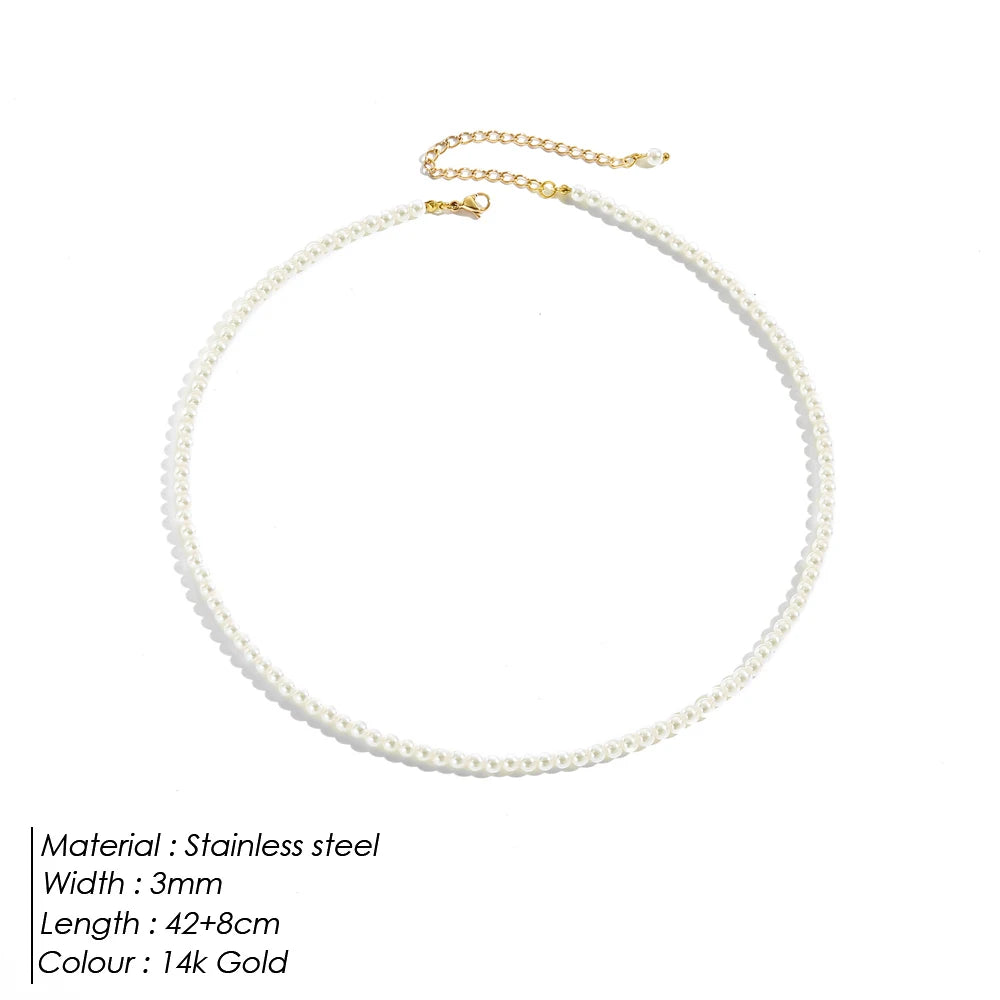 Multi-Size Pearl Necklace