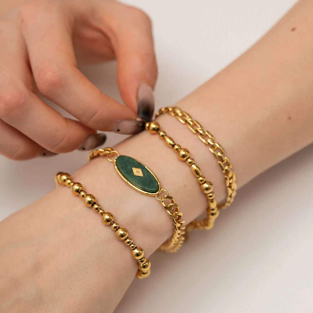 Gold PVD Stainless Steel Chain Bracelet