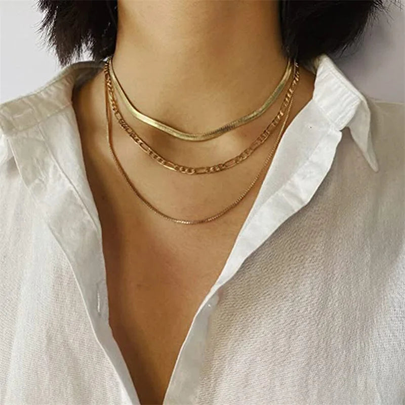 Gold Figaro Chain Necklace