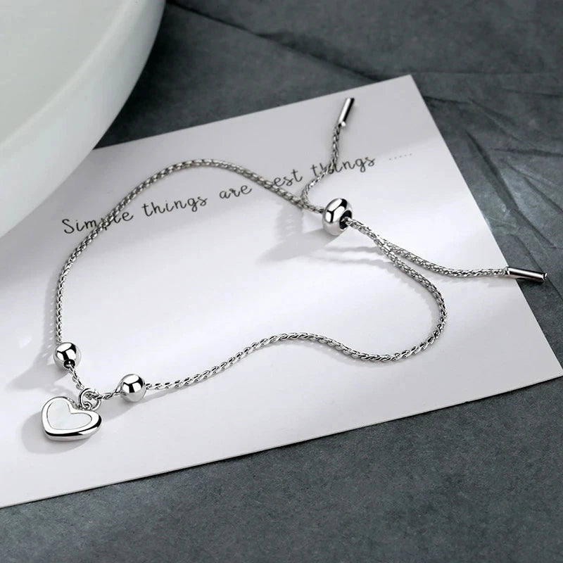 925 Double Heart Bracelet
