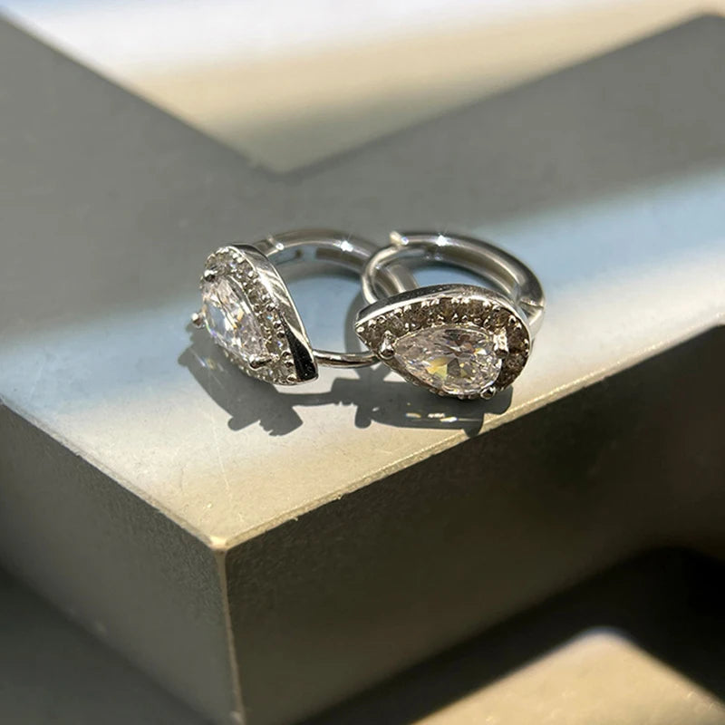 Zircon Water Drop Earrings