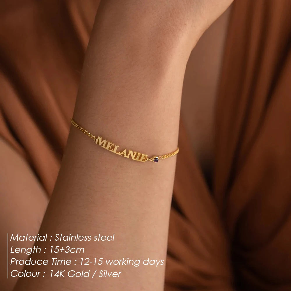 Personalized Birthstone Bracelet