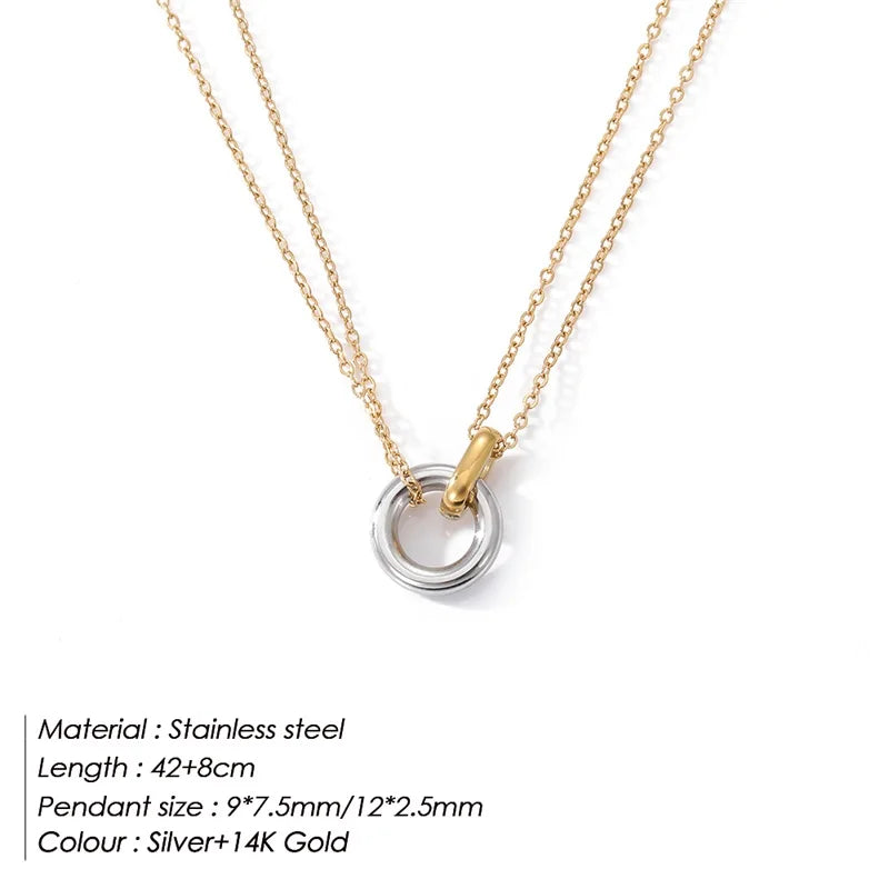 Two-Tone Pendant Necklace