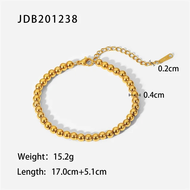 Stainless Steel Bead Chain Bracelet