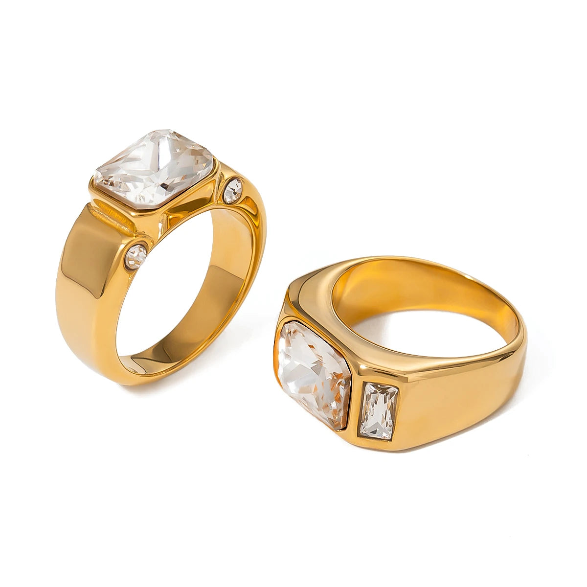 Gold Plated Zirconia Ring