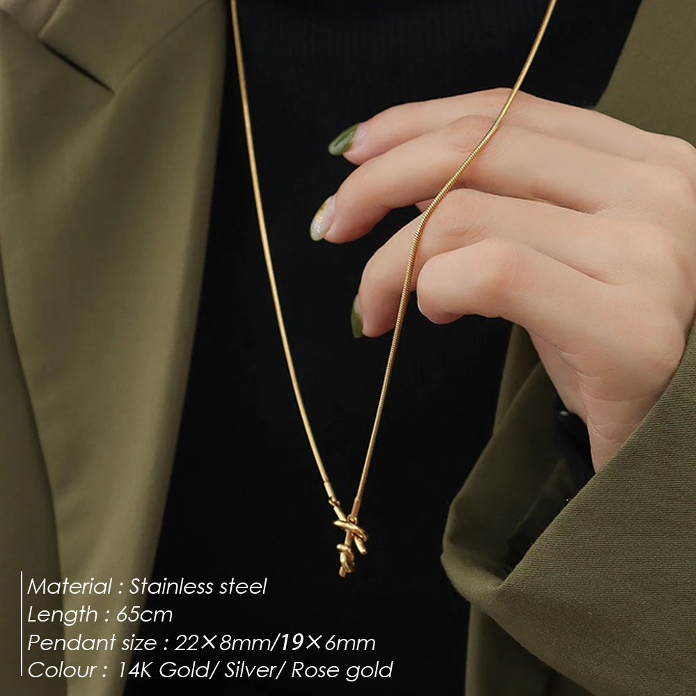 Y-Shaped Snake Chain Necklace