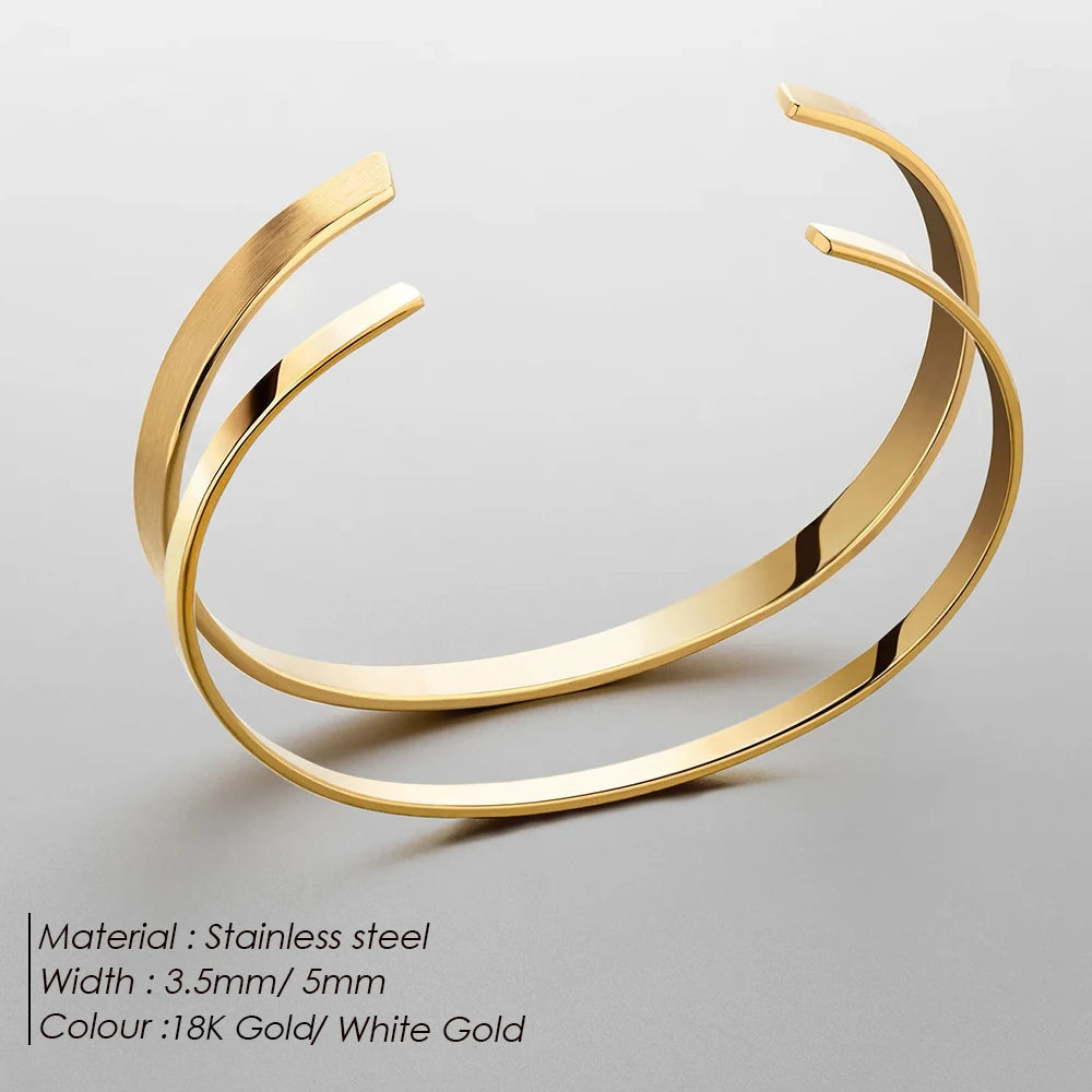 Unisex Stainless Steel Cuff Bracelet