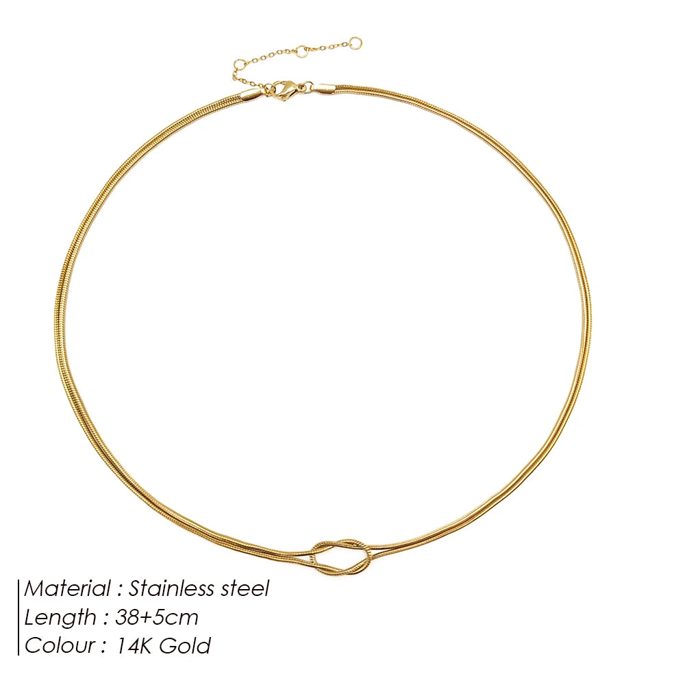 Minimalist Knotted Snake Chain