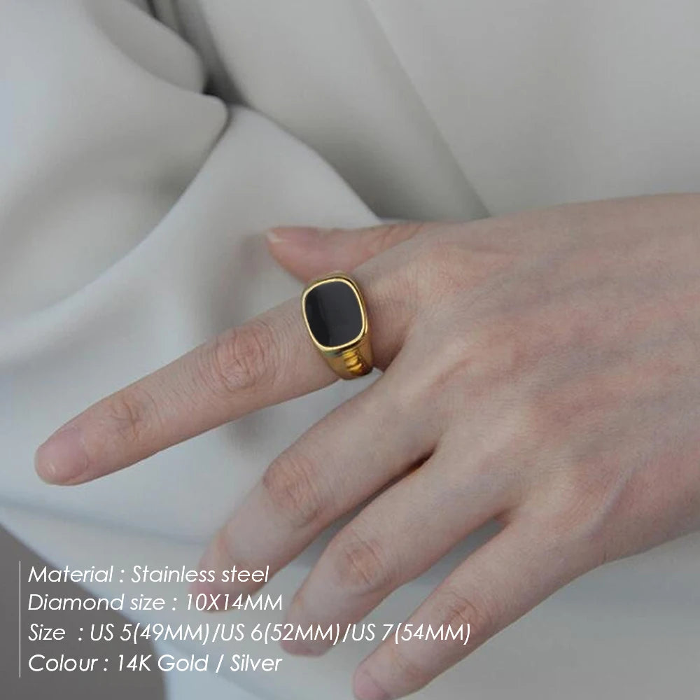 Vintage Chunky Square Shell Ring