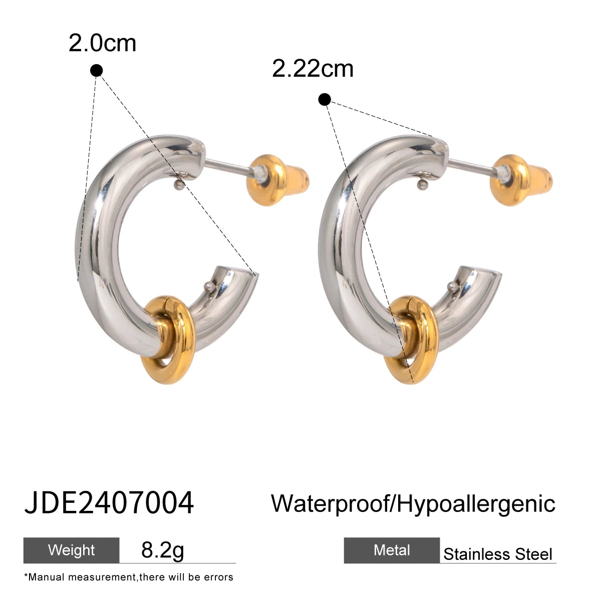 Simple C-Shaped Hoop Earrings