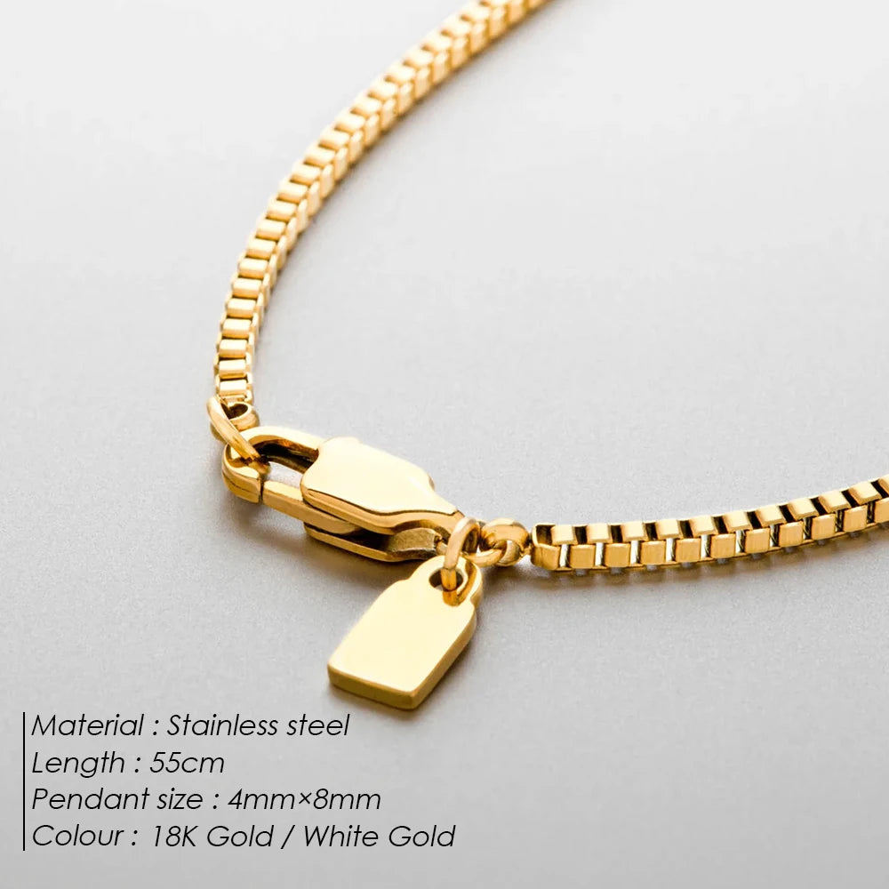 Men's Titanium Box Chain Necklace