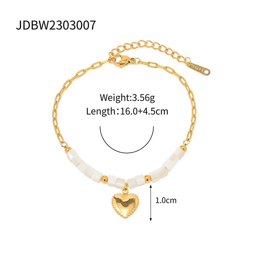 Natural Shell Stainless Steel Bracelet