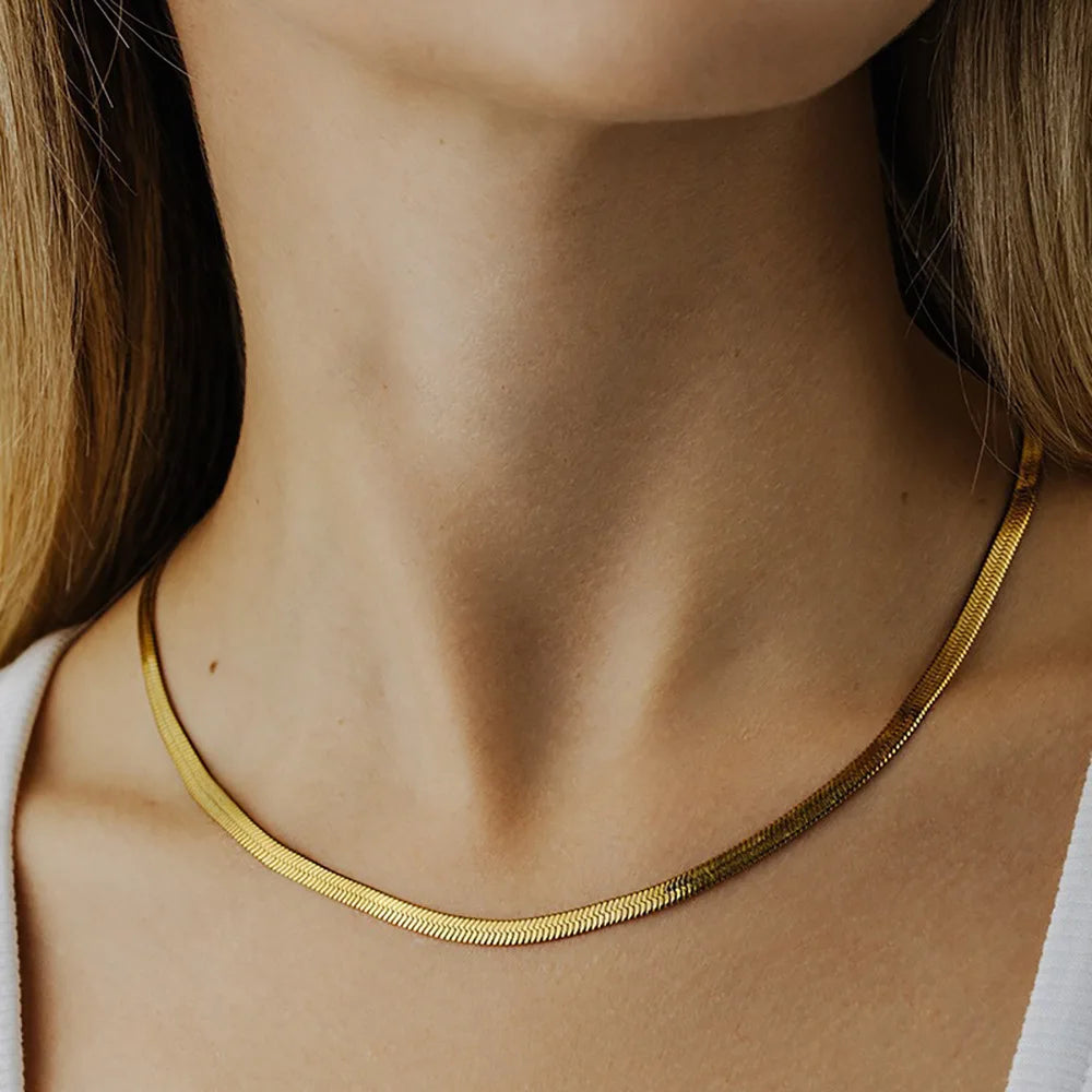 4mm Gold Plated Snake Chain
