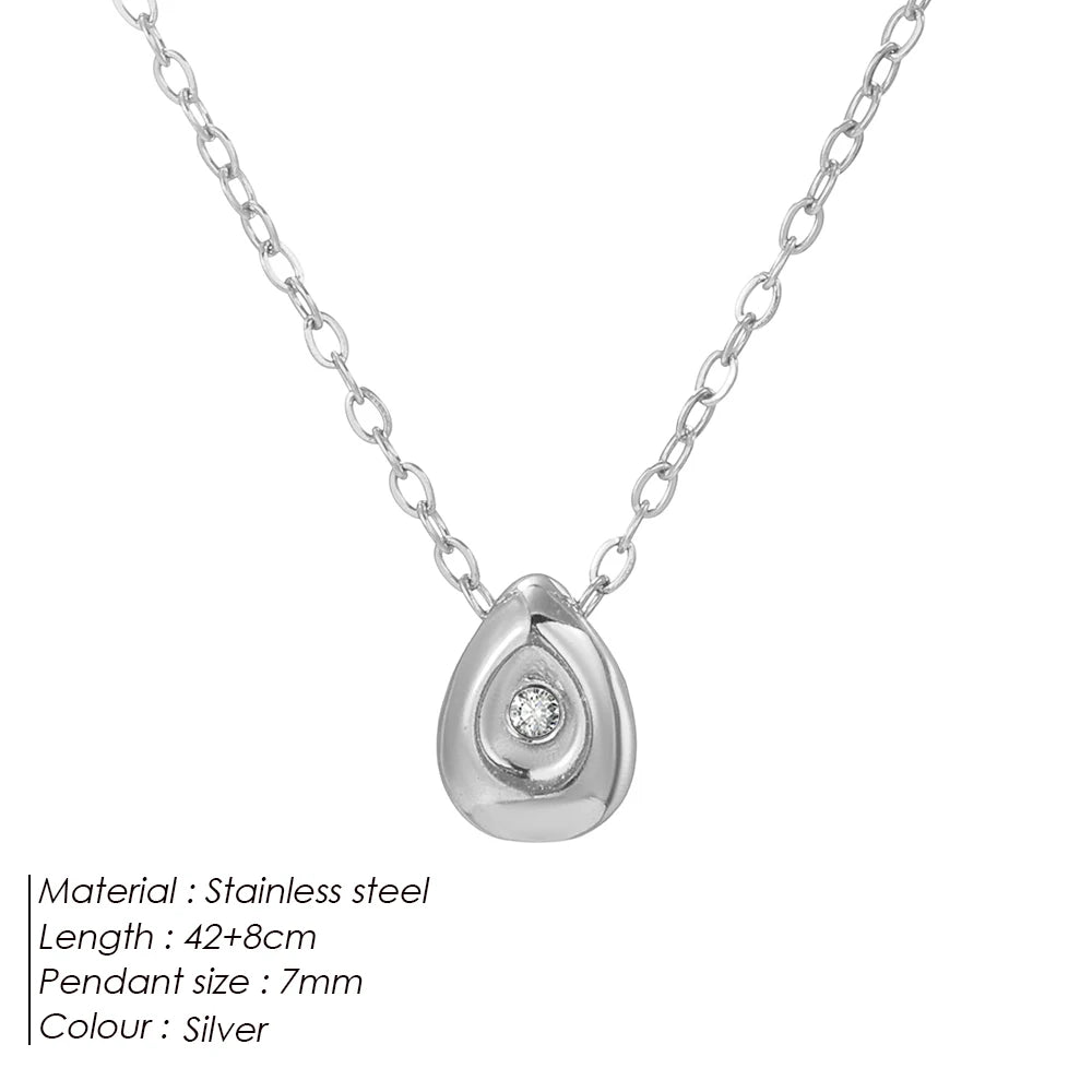 Gold Water Drop Necklace