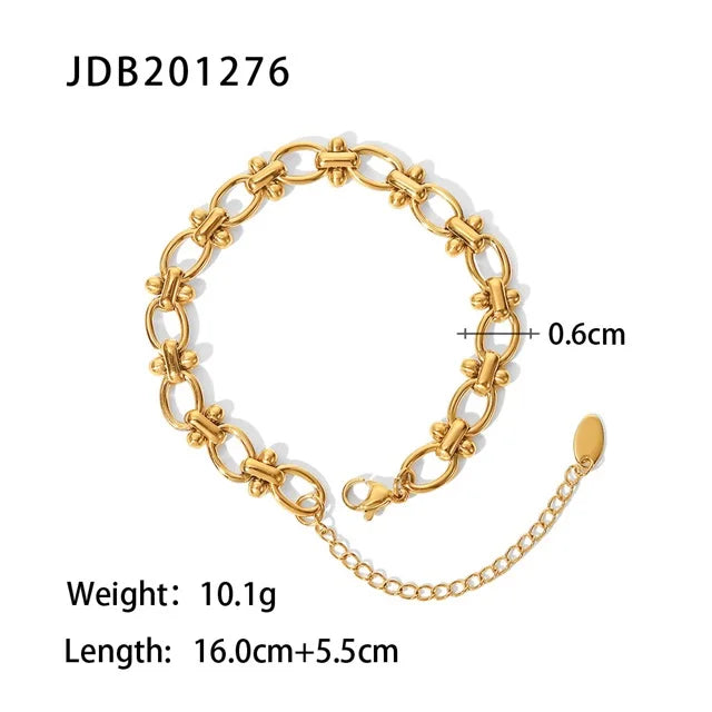 Golden Stainless Steel Adjustable Bracelet
