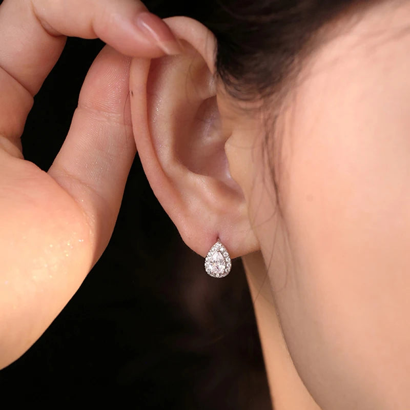 Zircon Water Drop Earrings
