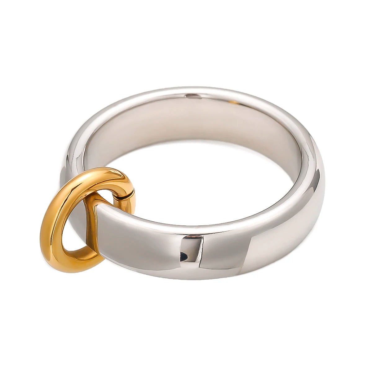 Colorblock Hoop Dangle Ring