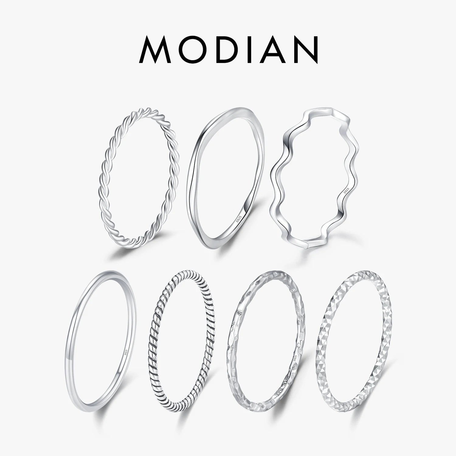 Wave Geometric Silver Ring