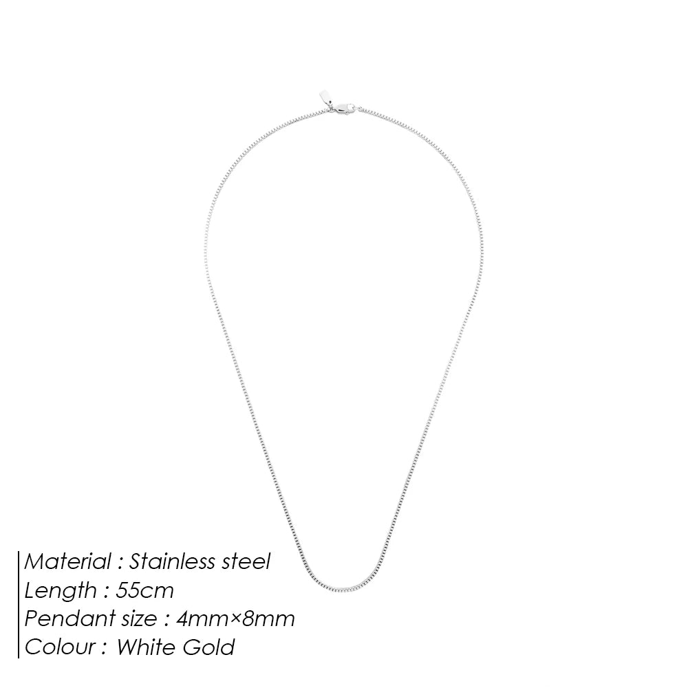 Men's Titanium Box Chain Necklace