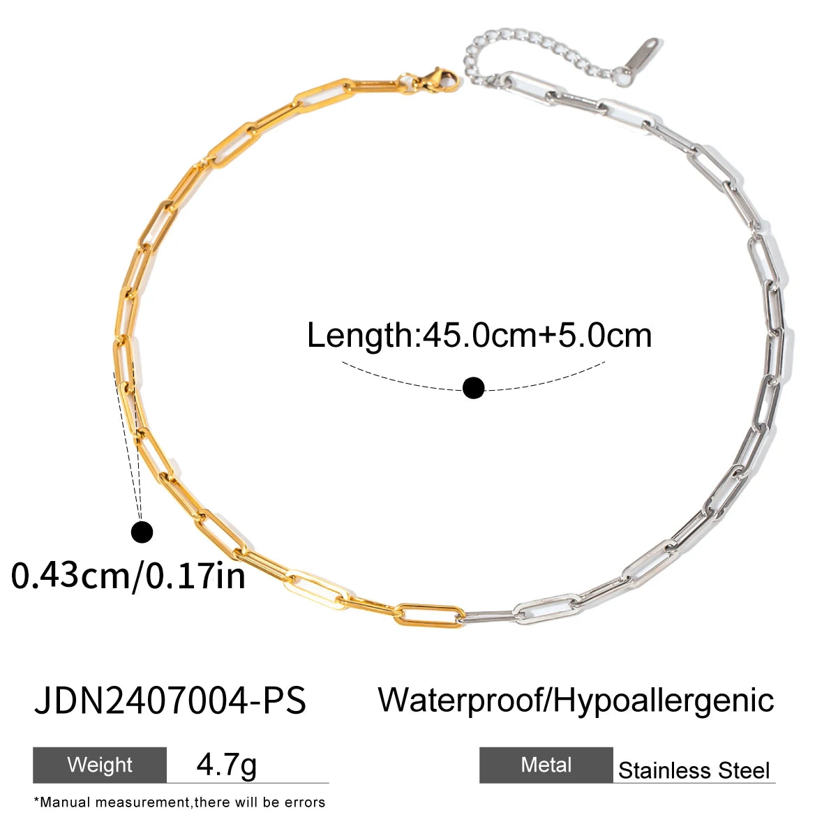 Color block Stainless Steel Necklace