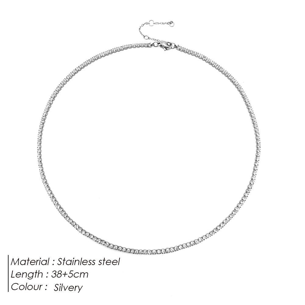 Crystal Gold Plated Necklace