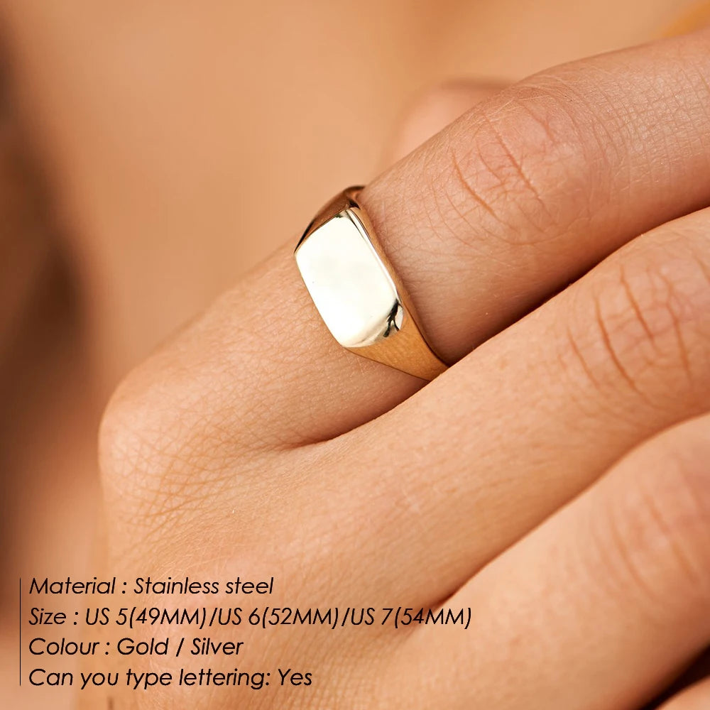 Engraved Message Stainless Steel Ring