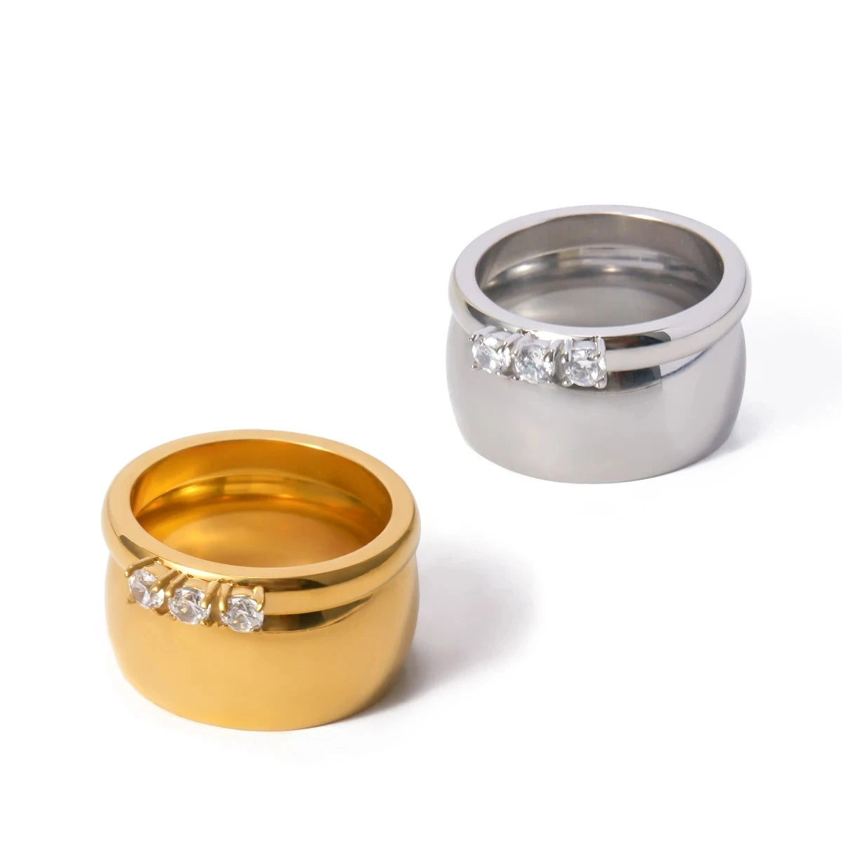 Gold Coil Ring Set