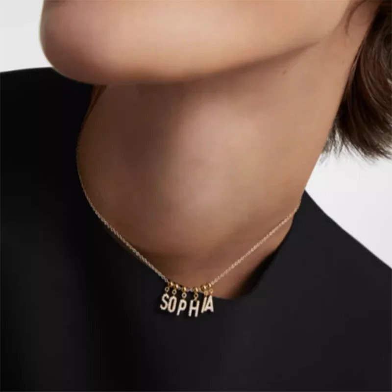 Personalized Letter & Number Pendant Choker
