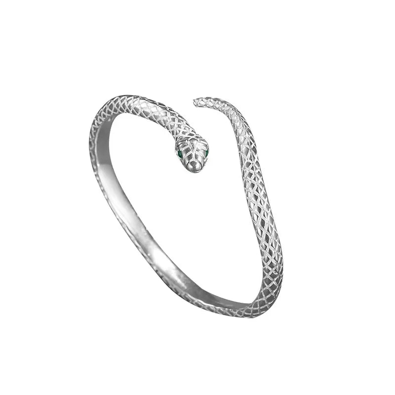 Snake Shape Silver Bracelet