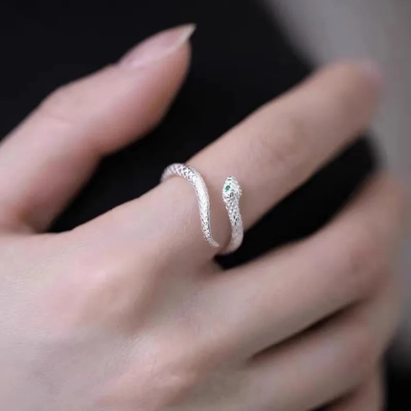 Snake Shape Silver Ring