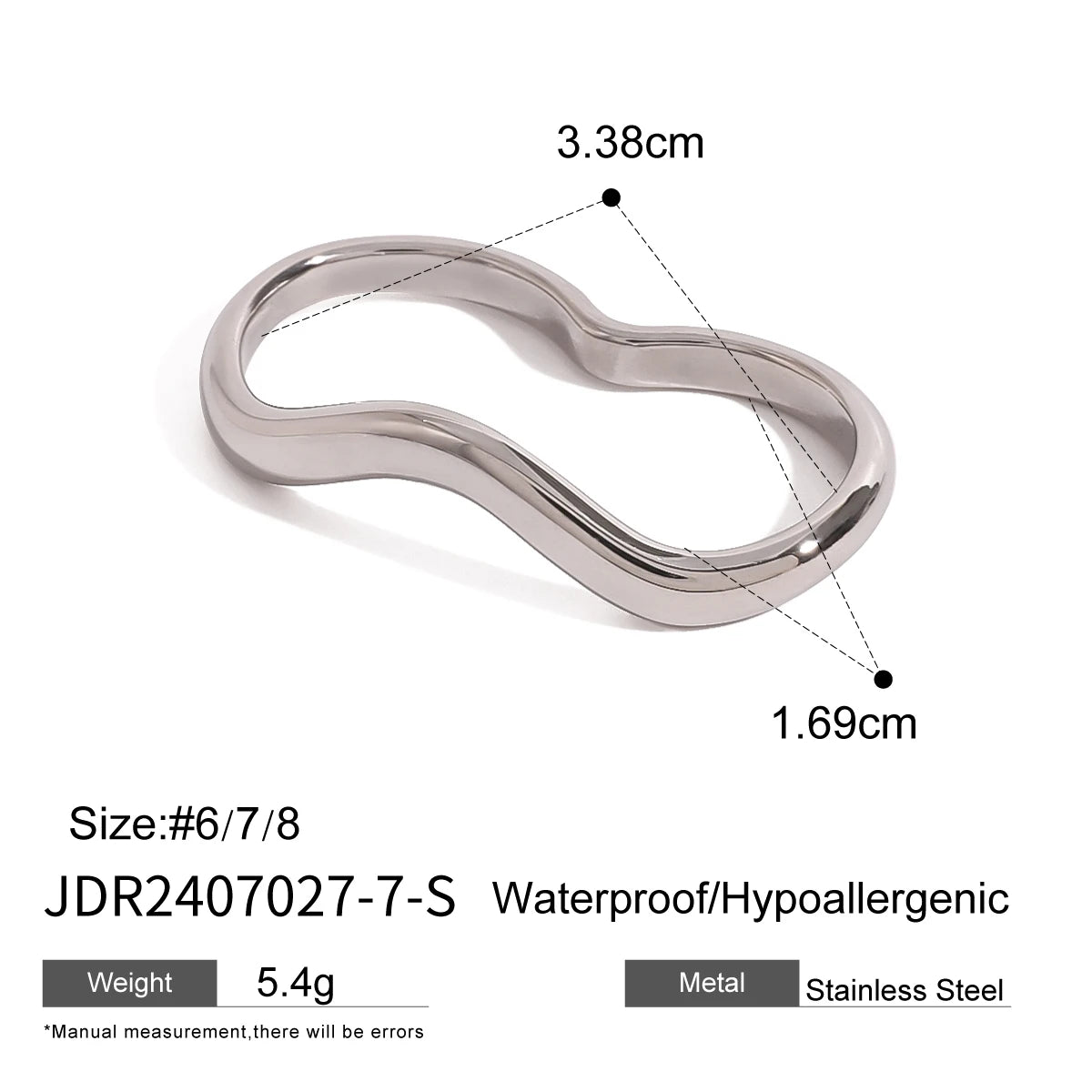 Gold Wave Double Ring
