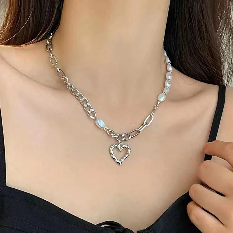 Heart Love Pendant Choker