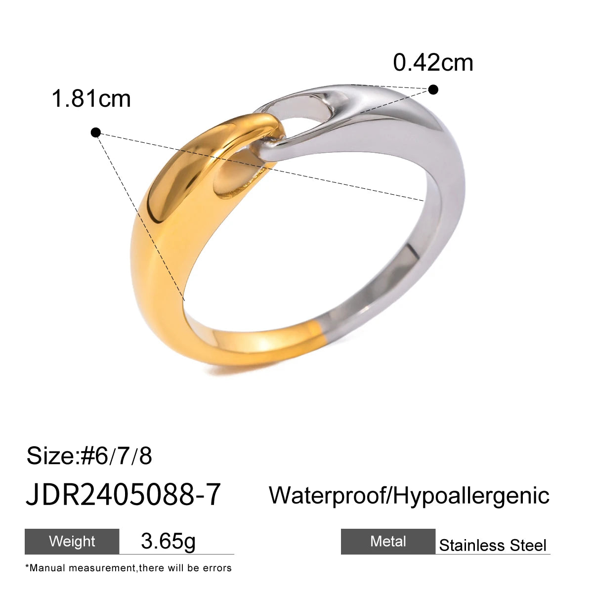 Color blocked Buckle Ring