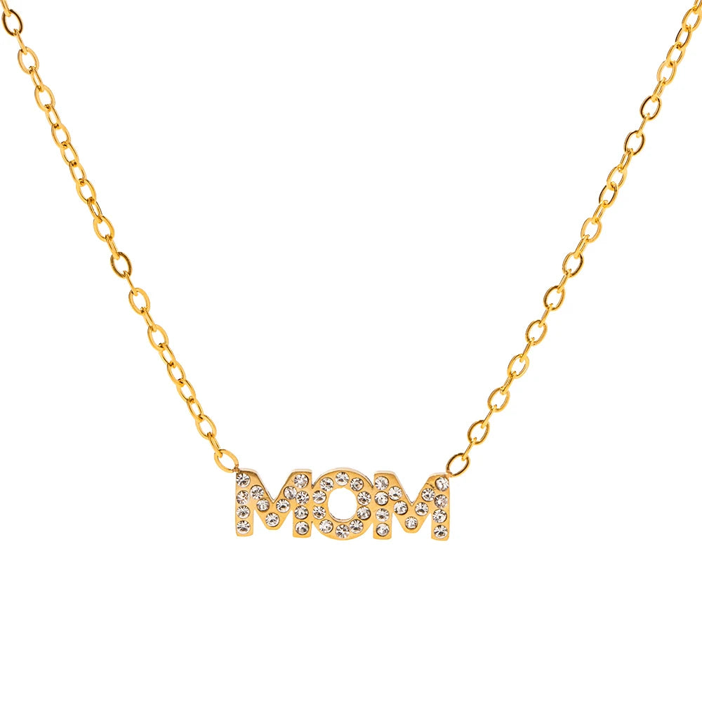 MOM Alphabet Gold Necklace