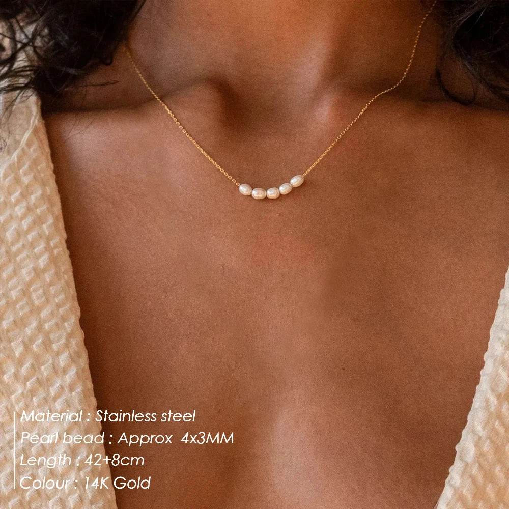 Pearl Gold Choker Necklace